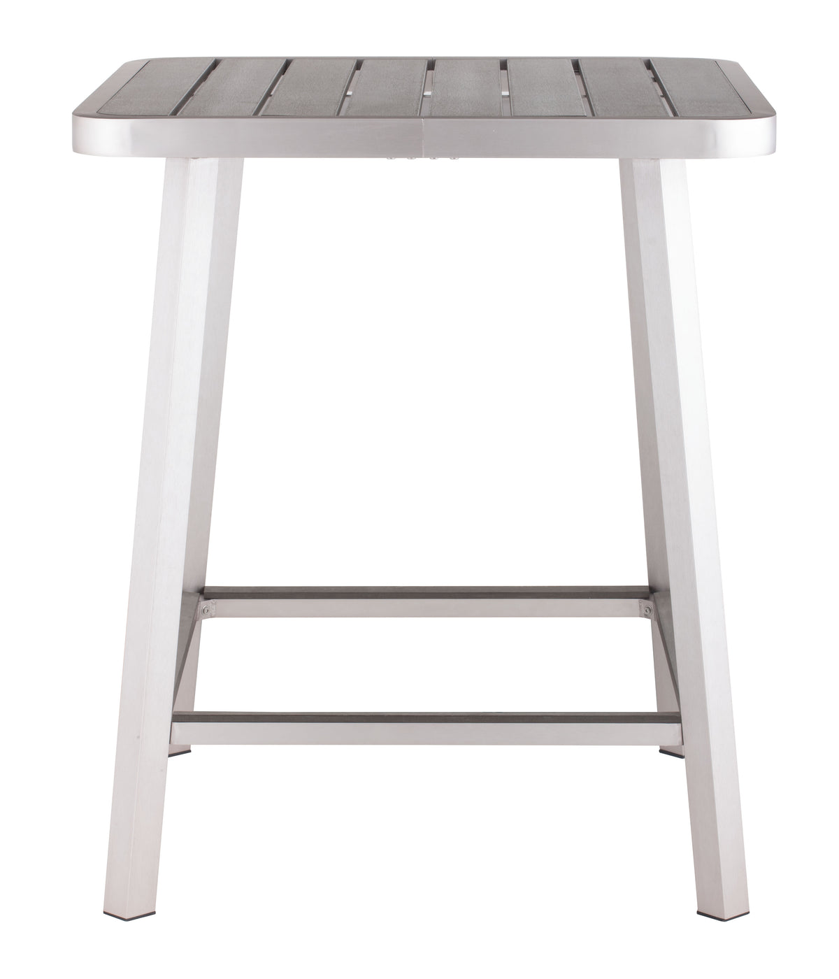 Megapolis Bar Table Brushed Aluminum - YuppyCollections