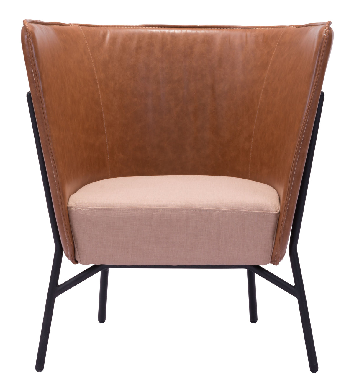 Assange Occasional Chair Coffee & Beige - YuppyCollections