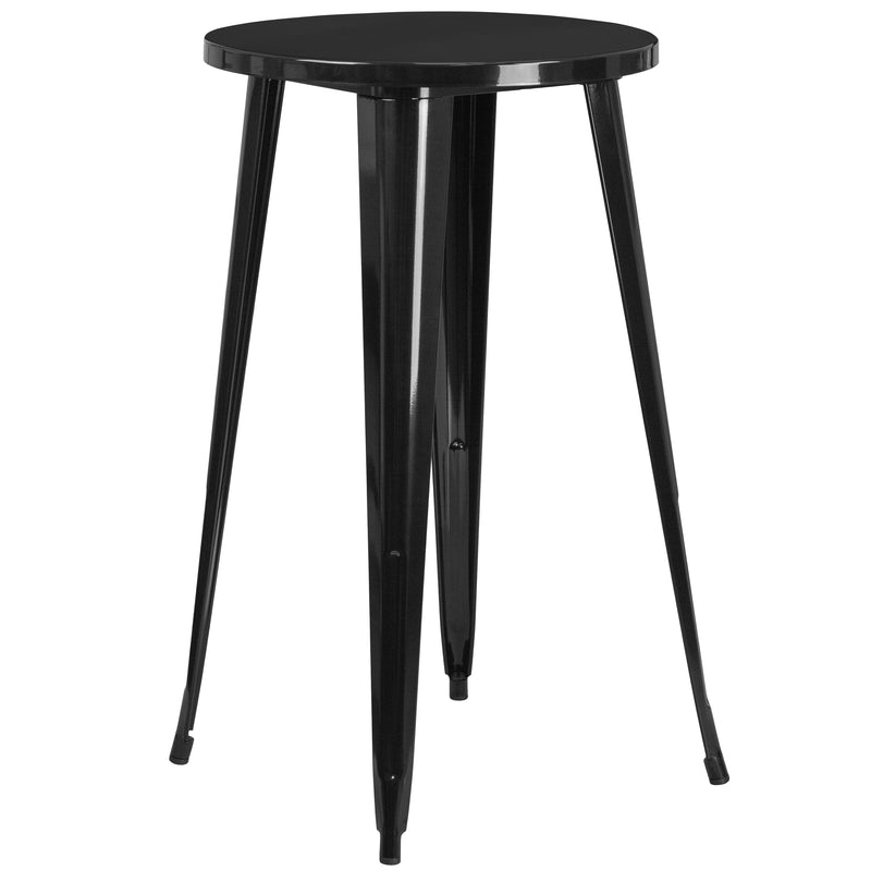 24'' Round Metal Indoor-Outdoor Bar Height Table - YuppyCollections