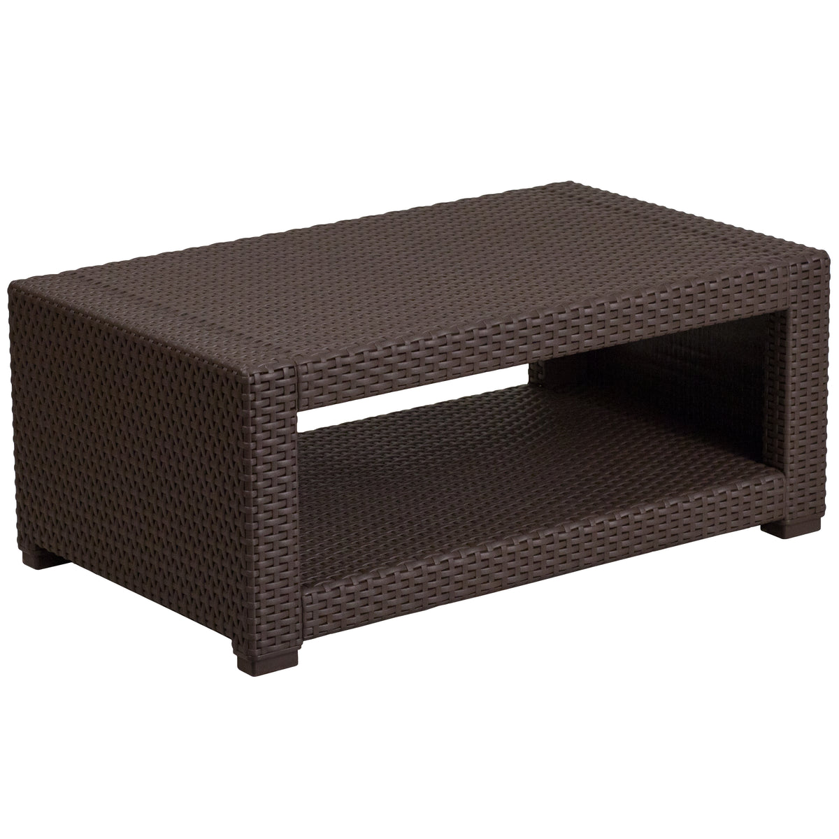 Faux Rattan Coffee Table - YuppyCollections