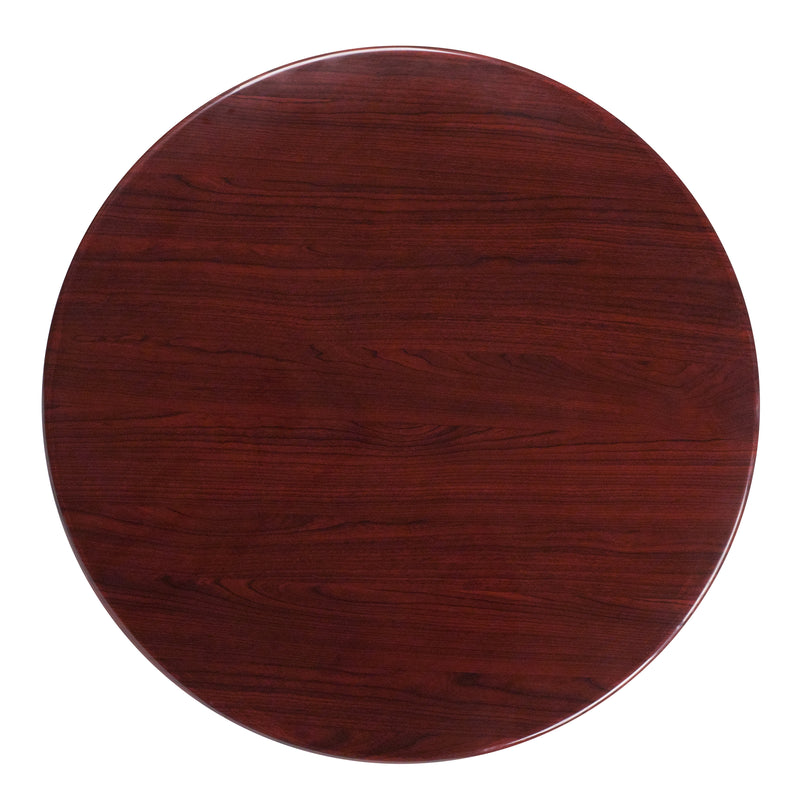 36'' Round High-Gloss Resin Table Top with 2'' Thick Drop-Lip - YuppyCollections