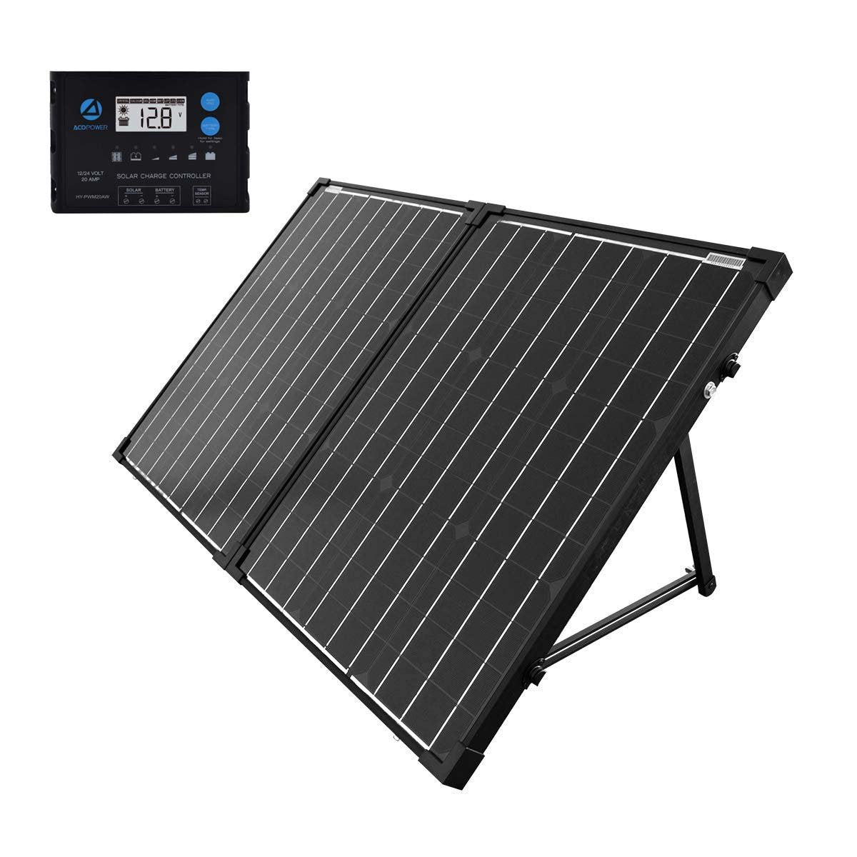 ACOPOWER 100W Foldable Solar Panel Kit, Waterproof ProteusX 20A Charge Controller  (New Launched) - YuppyCollections