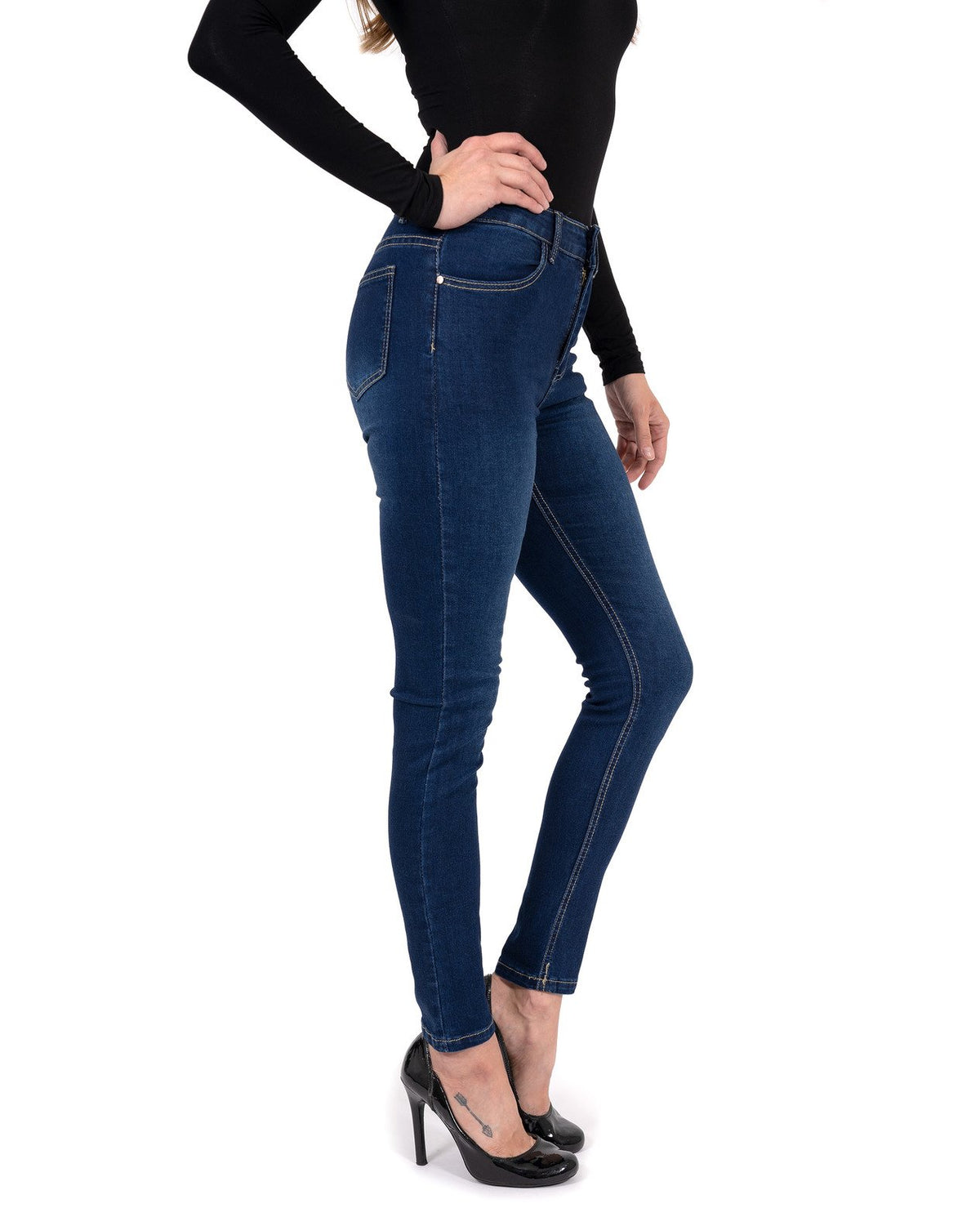 Alexis High Waisted Skinny Jeans - YuppyCollections