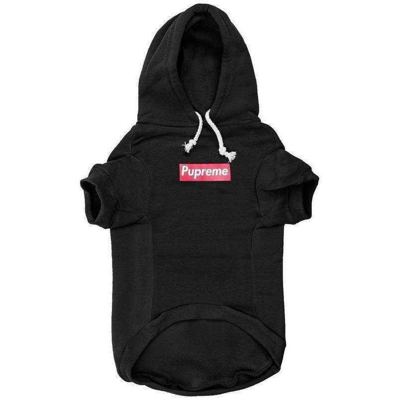 Pupreme Box Logo Hoodie | Dog Clothing - YuppyCollections