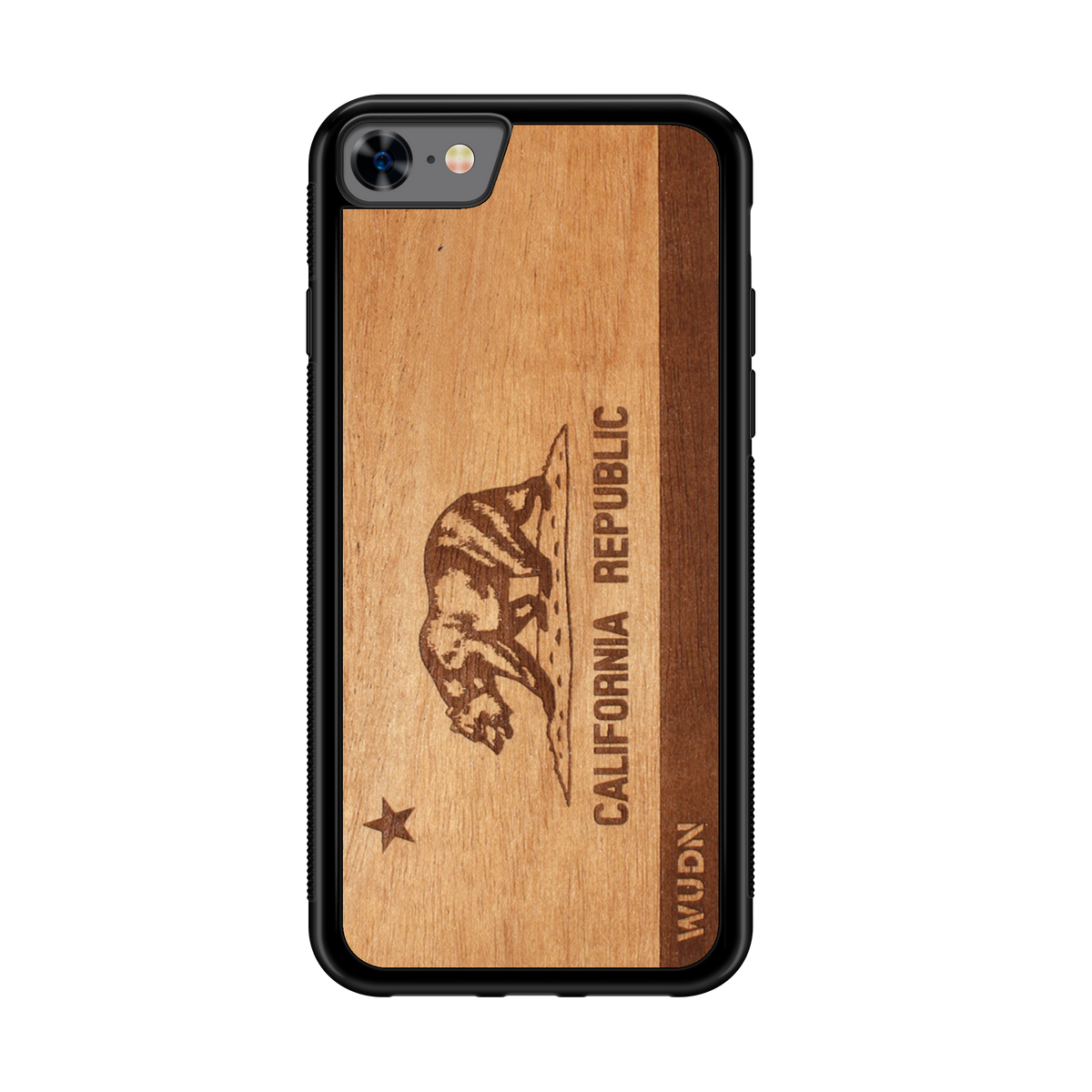 Slim Wooden Phone Case | California Republic - YuppyCollections