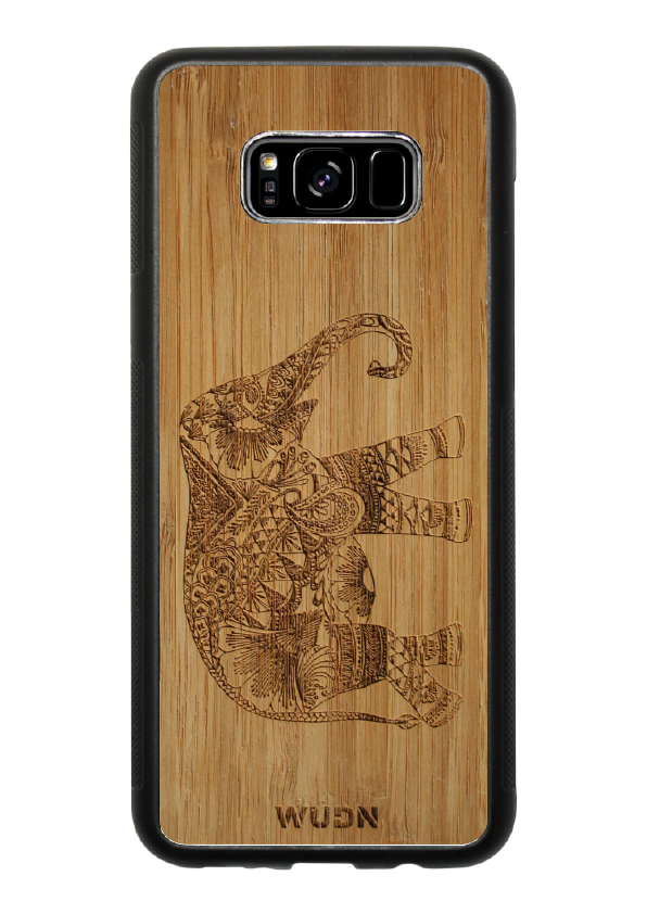 Slim Wooden Phone Case | Bamboo Elephant - YuppyCollections