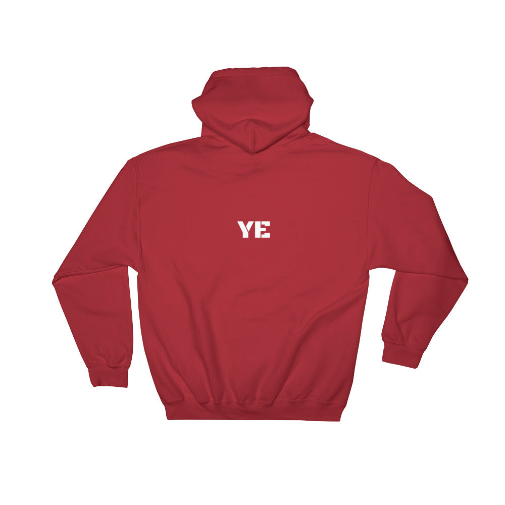 YE (The real trouble with reality is that there's is no background music) Hooded Sweatshirt - YuppyCollections