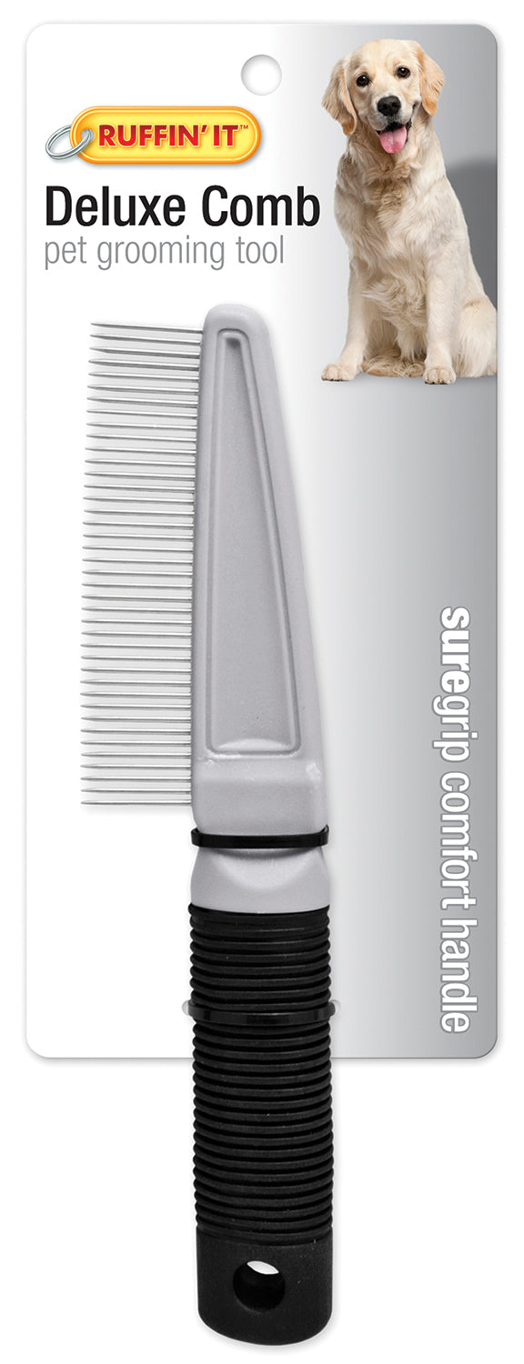 Soft Grip Deluxe Comb W/Chrome Platted Teeth- - YuppyCollections