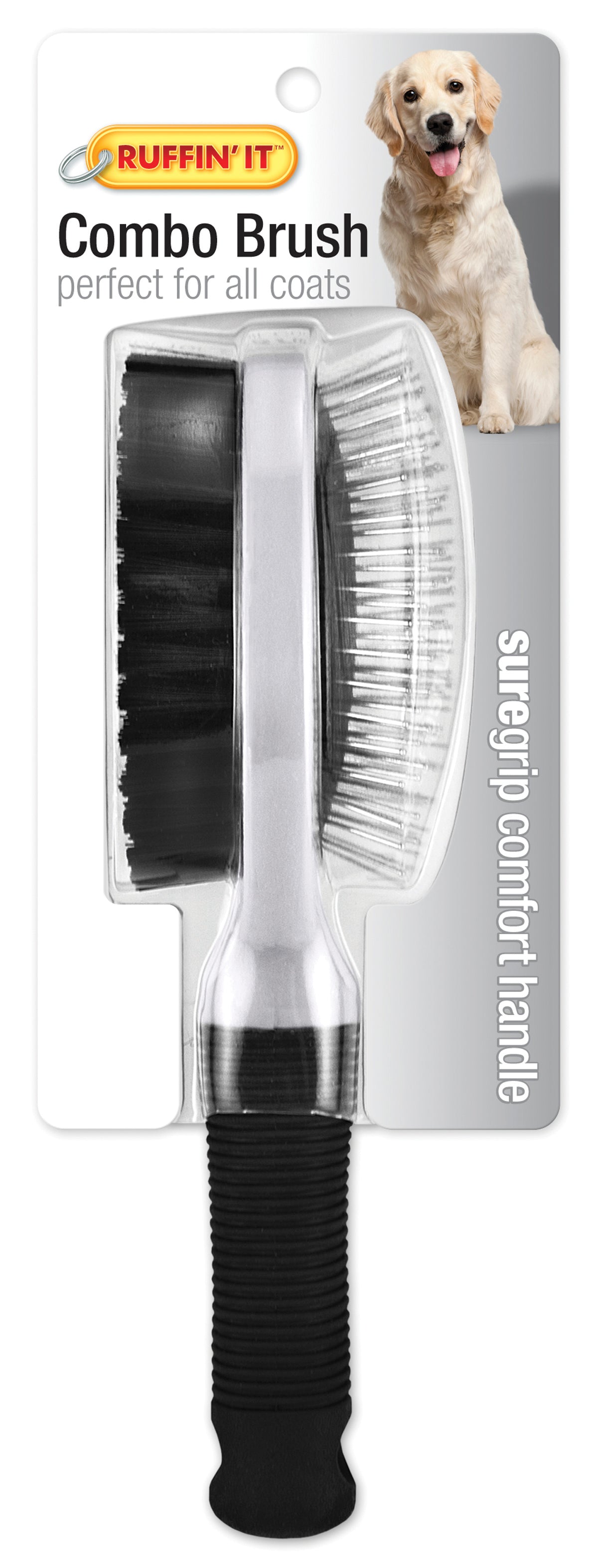 Soft Grip Combo Pin & Bristle Brush- - YuppyCollections