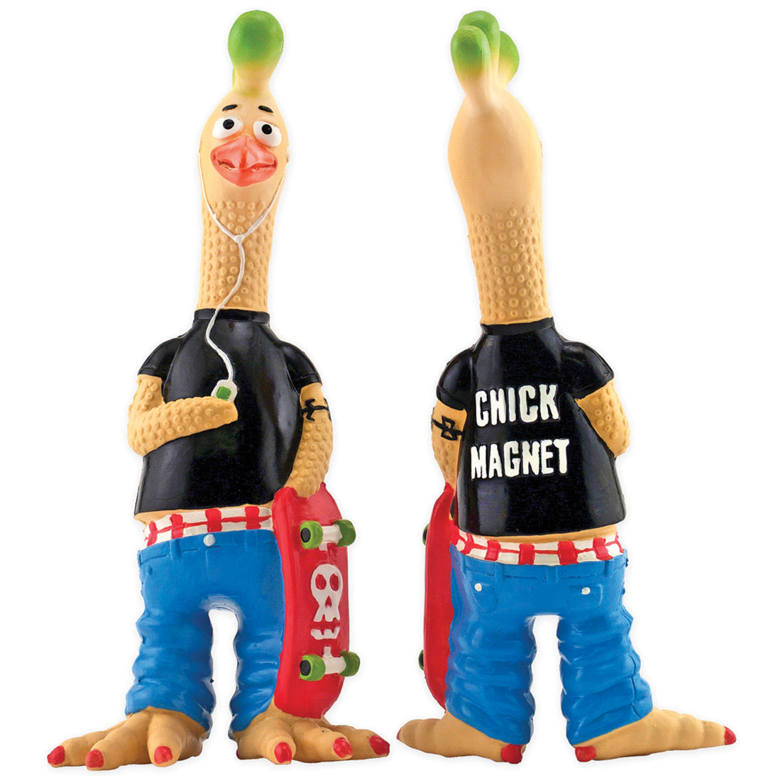 Small Tony Mohawk Latex Chicken Dog Toy 9" Tall- - YuppyCollections