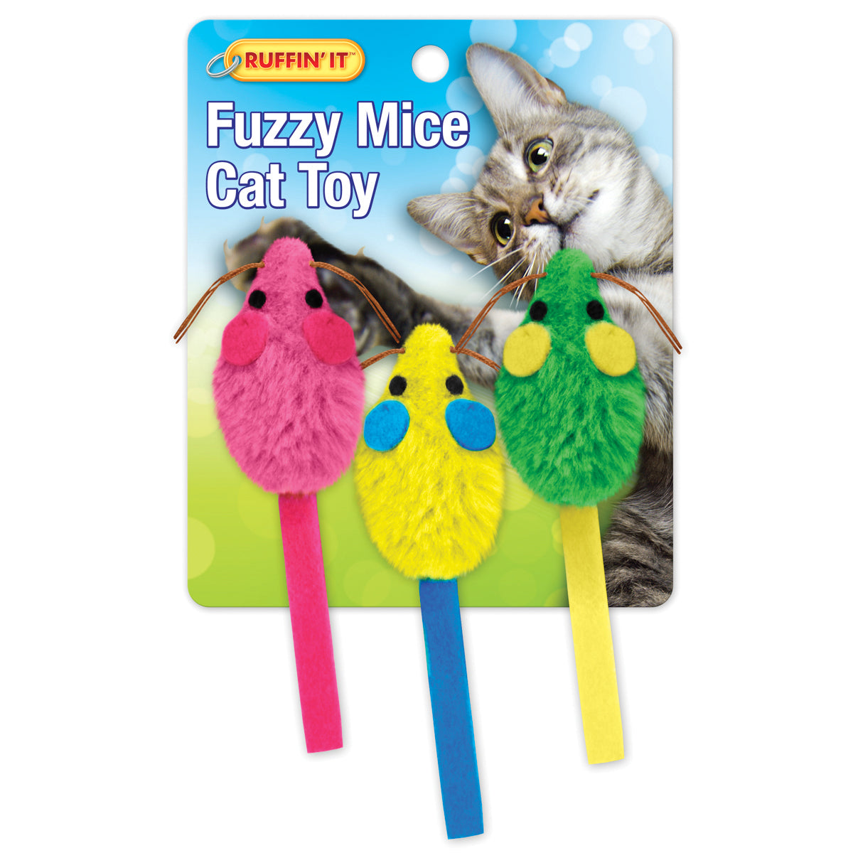 Fuzzy Mice W/Catnip 3/Pkg- - YuppyCollections