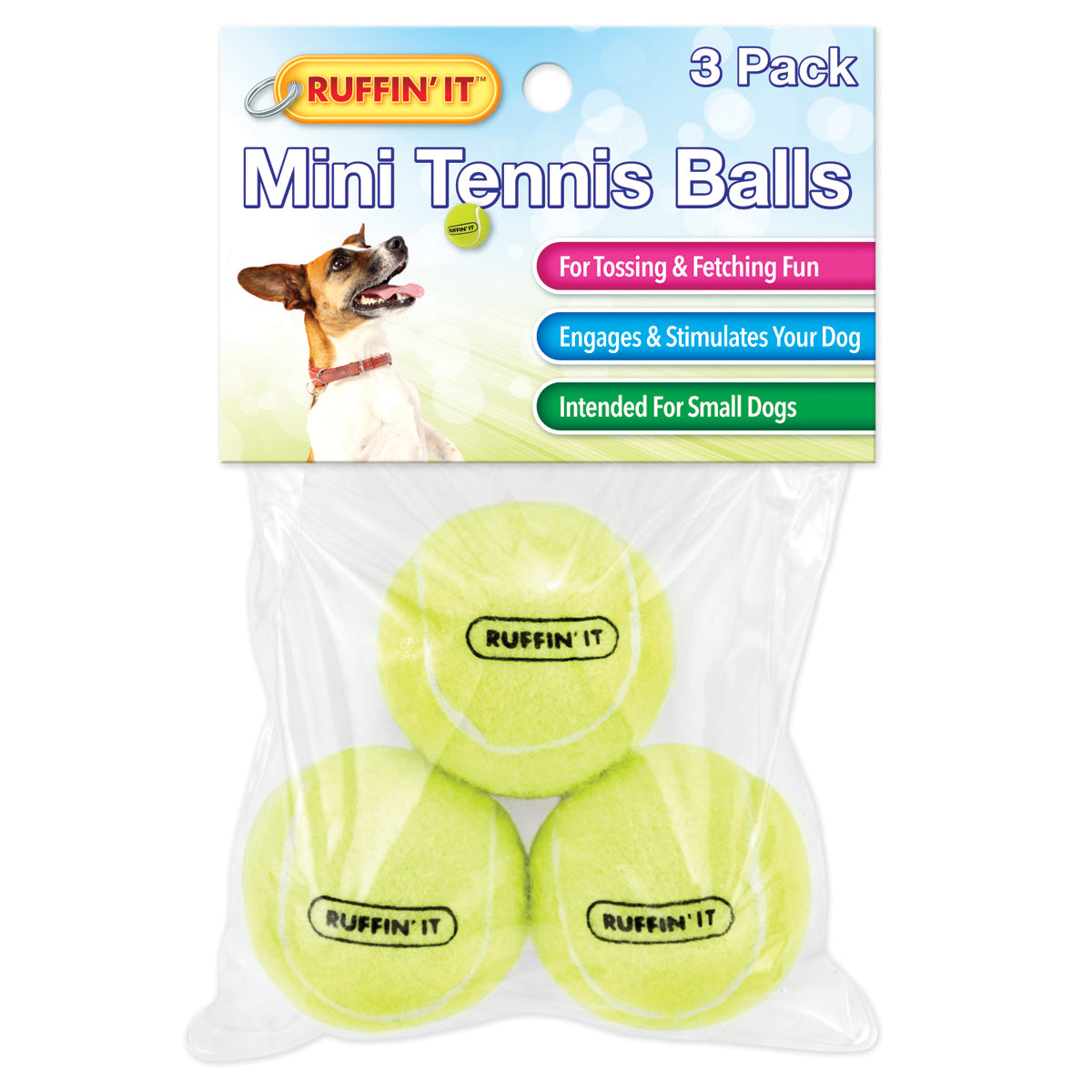 Small Tennis Balls 3pk Dog Toy- - YuppyCollections