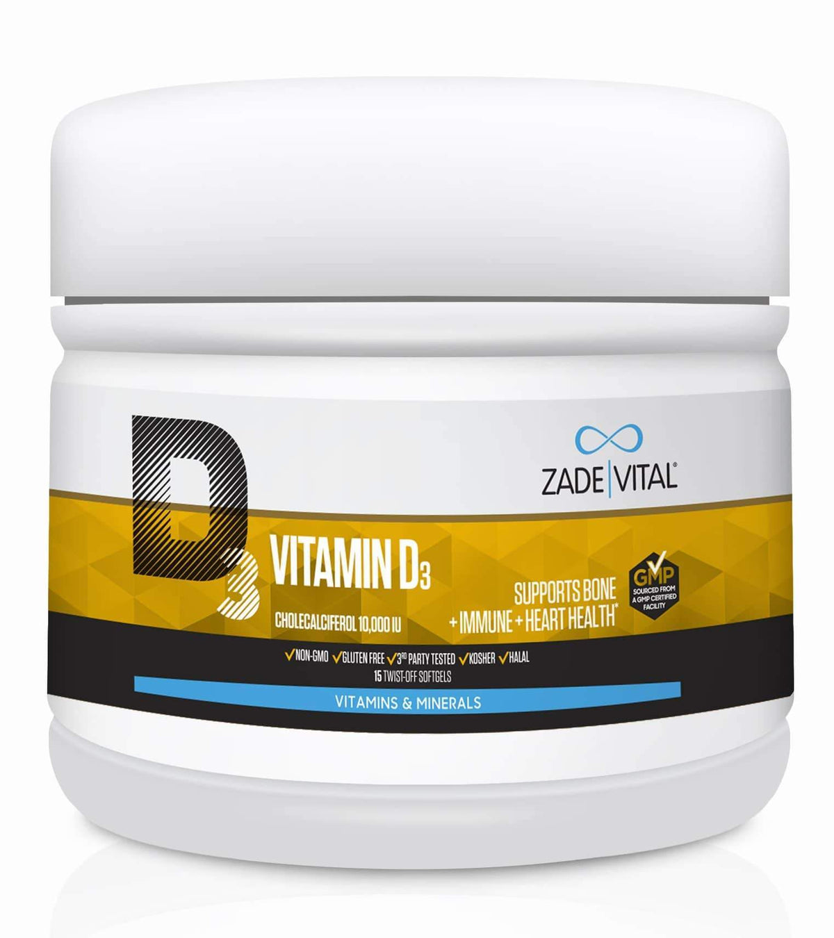 Vitamin D3 (10,000IU) - 15 Twist-Off Softgels - YuppyCollections