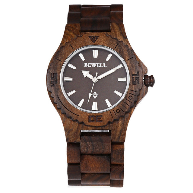 Fashion BEWELL Quartz Men Watch Luxury Brand New Natural Wooden Watch Men Simple Casual Relogio Masculino Great for Men - YuppyCollections