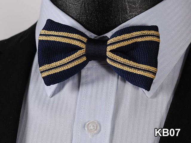 Bowtie Men Knit Wedding Party Formal Dance Adjustable Neckwear Tuxedo Bow Tie - YuppyCollections