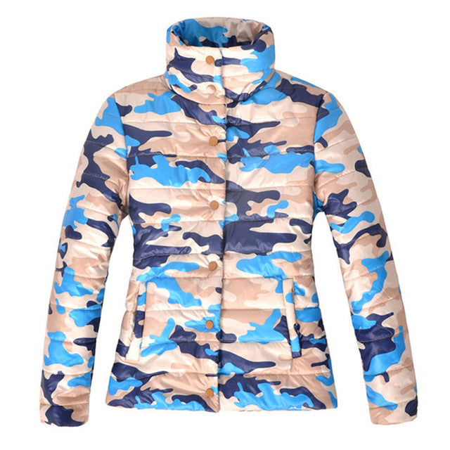 HEE GRAND Winter Jacket Women Basic Coat Women Slim Jacket Cool Camouflage Coat Outwear Manteau Femme Size S-XL WWM932 - YuppyCollections