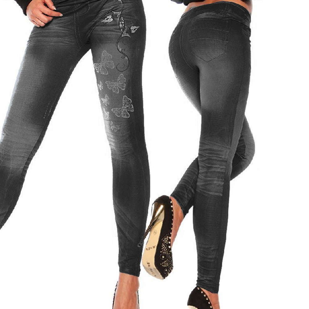 Classic Stretchy Slim Leggings Sexy Women Jean Skinny Jeggings Skinny Pants - YuppyCollections