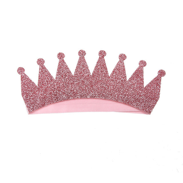 Glitter Birthday Children Crown Baby Girl Hair Accessories Hair Band Headband Newborn Photography Props - YuppyCollections