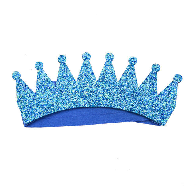 Glitter Birthday Children Crown Baby Girl Hair Accessories Hair Band Headband Newborn Photography Props - YuppyCollections