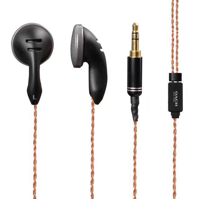 Wooeasy EPK2 In-ear Earbud Flat Head Plug Earphone HiFi Bass Earbuds DJ Earbuds Heavy Bass Headset - YuppyCollections