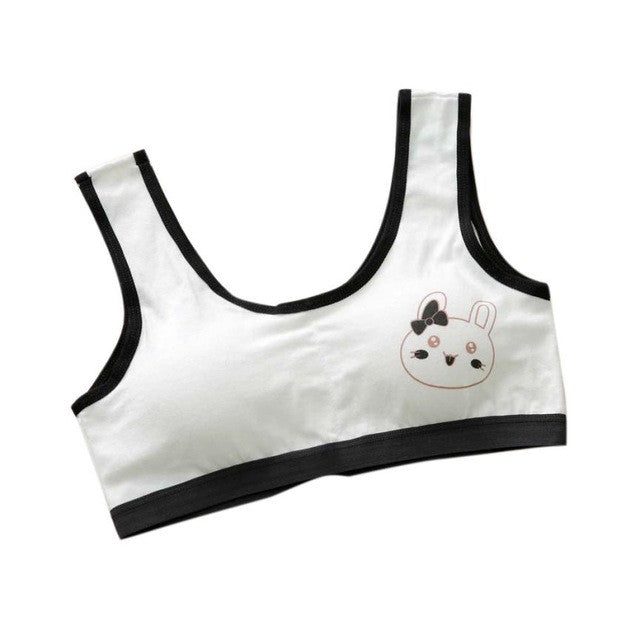 Baby Girls Underwear Model New Lovely Girls Printing Underwear Bra Vest Children Underclothes Sport Undies Suit for 10-14 Years - YuppyCollections