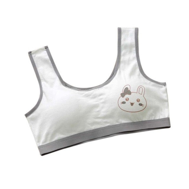 Baby Girls Underwear Model New Lovely Girls Printing Underwear Bra Vest Children Underclothes Sport Undies Suit for 10-14 Years - YuppyCollections