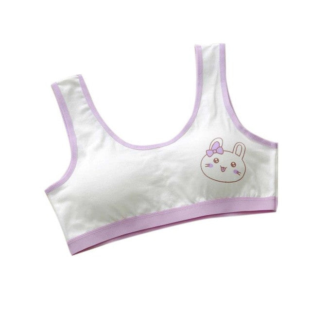 Baby Girls Underwear Model New Lovely Girls Printing Underwear Bra Vest Children Underclothes Sport Undies Suit for 10-14 Years - YuppyCollections