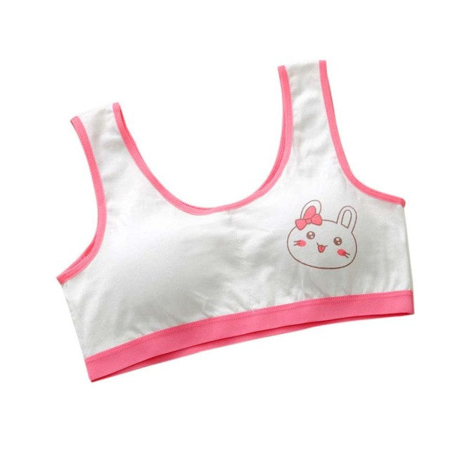 Baby Girls Underwear Model New Lovely Girls Printing Underwear Bra Vest Children Underclothes Sport Undies Suit for 10-14 Years - YuppyCollections