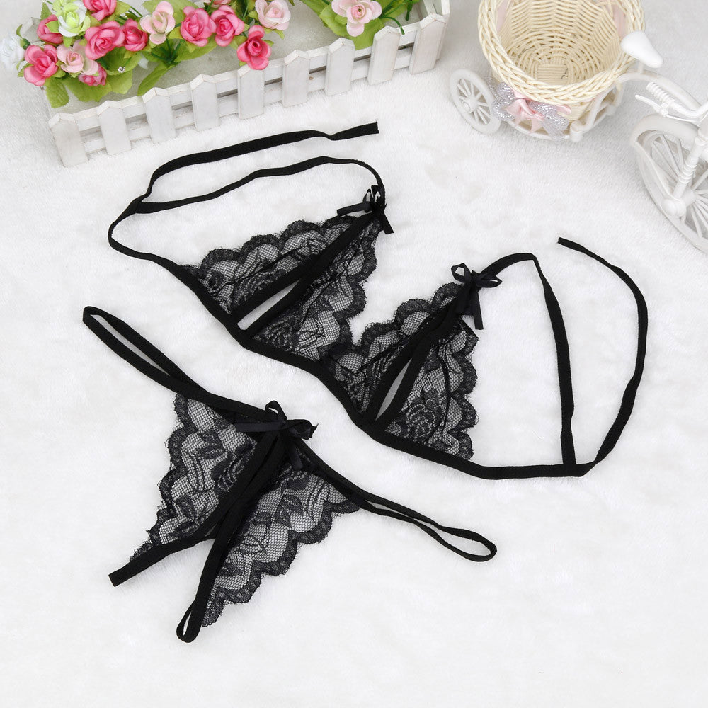 Women Lady Sexy Lingerie Lace Underwear Sleepwear G-string Lingerie BK - YuppyCollections