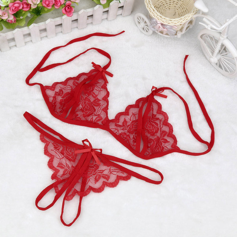 Women Lady Sexy Lingerie Lace Underwear Sleepwear G-string Lingerie BK - YuppyCollections