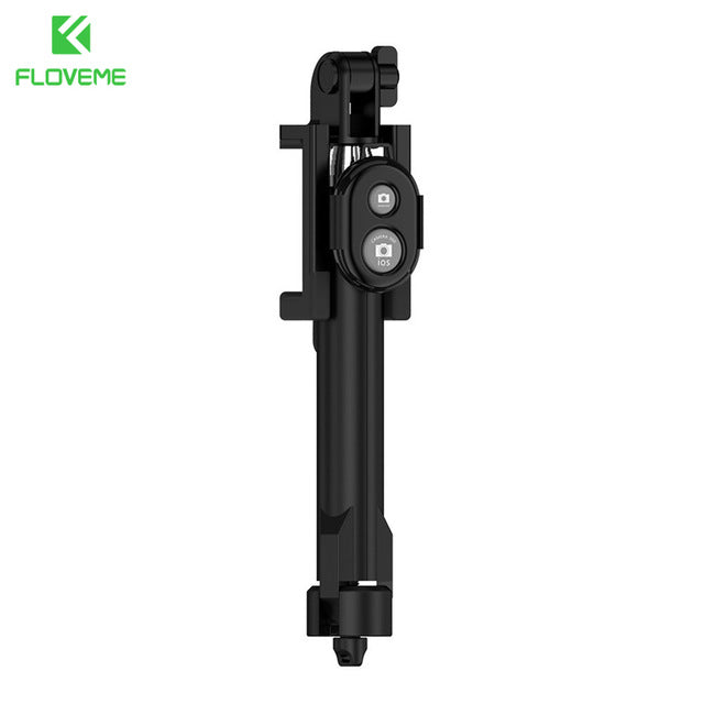 FLOVEME Foldable Mini Selfie Stick Self Bluetooth Selfie Stick+Tripod+Bluetooth Shutter Remote Controller for iPhone Android - YuppyCollections