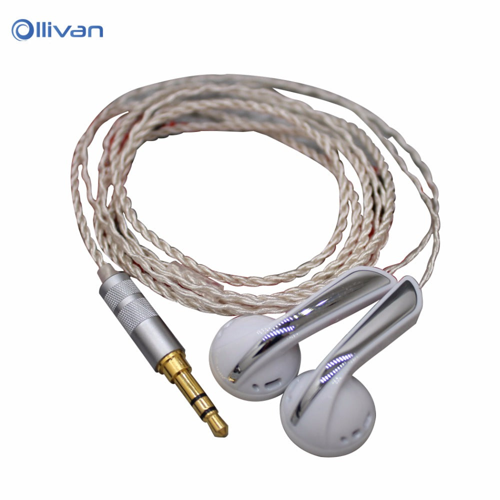 Ollivan MX760 DIY Flat Head Earbuds In Ear Earphone Earplug HIFI Bass Headset auricular High End Rare Earth Graphene Custom Unit - YuppyCollections