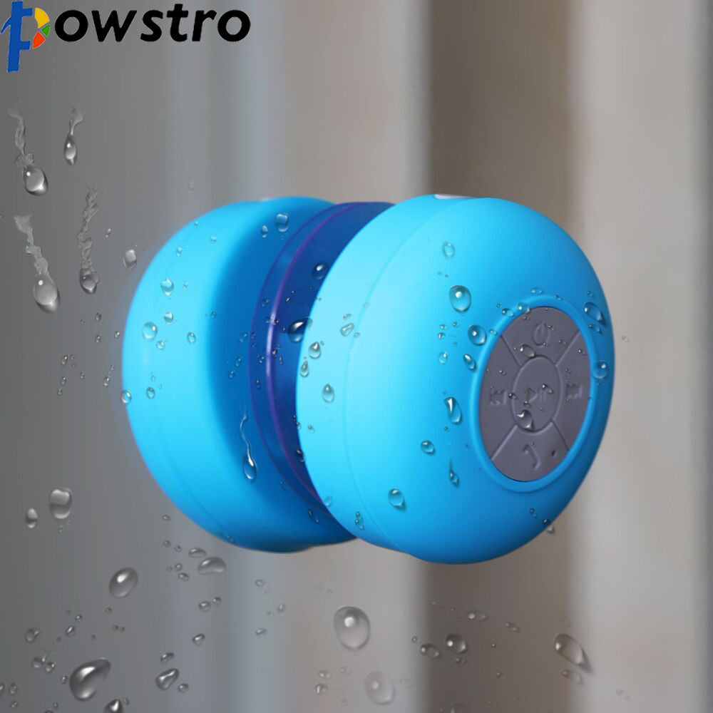 Powstro Mini Portable Subwoofer Shower Bathroom Waterproof Wireless Bluetooth Speaker Built-in Mic Handsfree Call - YuppyCollections