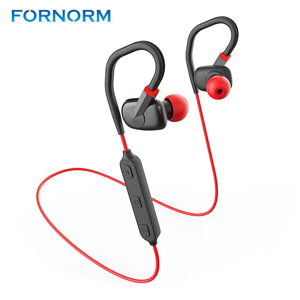 FORNORM Bluetooth 4.1 Sport Ear-hook Earphone Hands-free Wireless Bluetooth Headset Earphones with Microphone for Ios Android - YuppyCollections