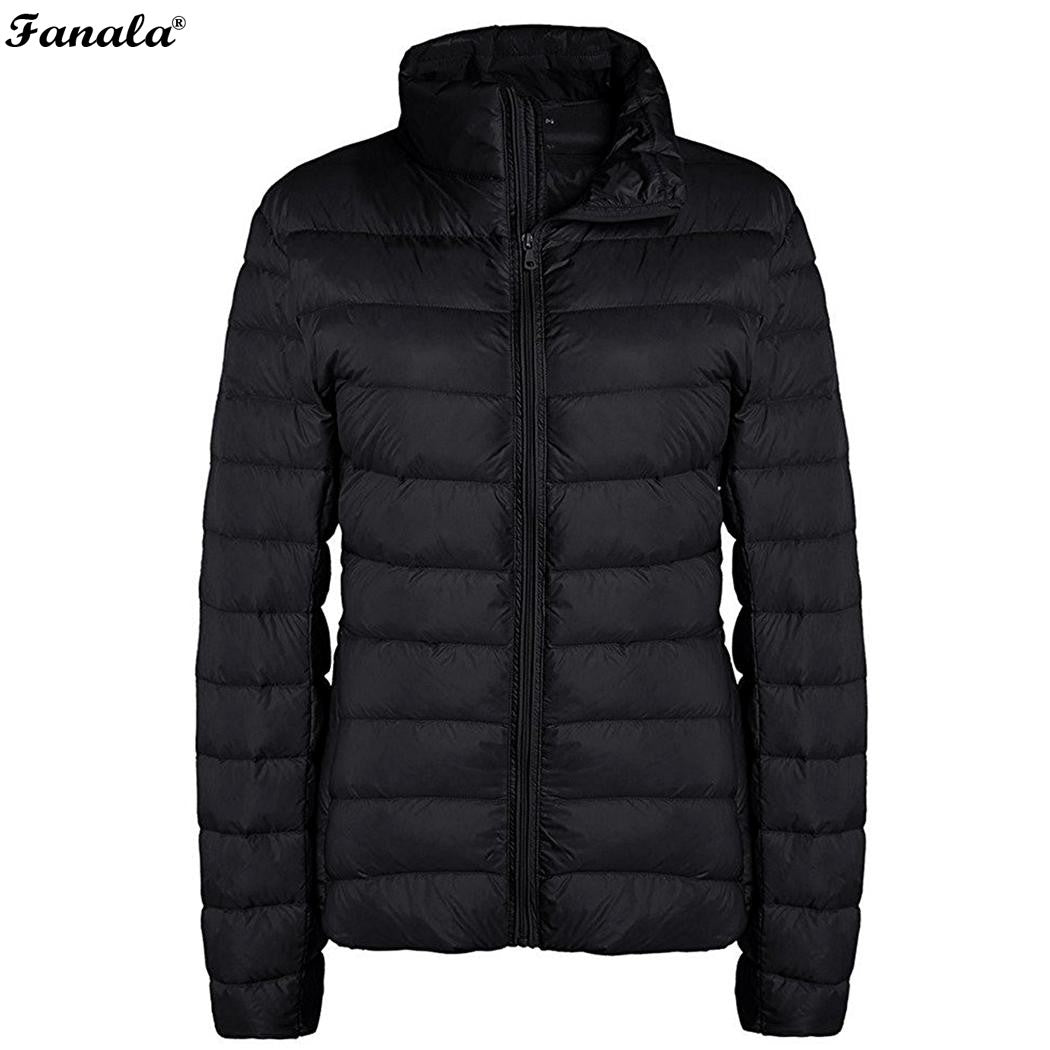 FANALA Autumn Winter Warm Coat Ultralight Down Jacket Casual Stand Collar Duck Down Jacket Outwear Windproof Parka 2018 Russia - YuppyCollections