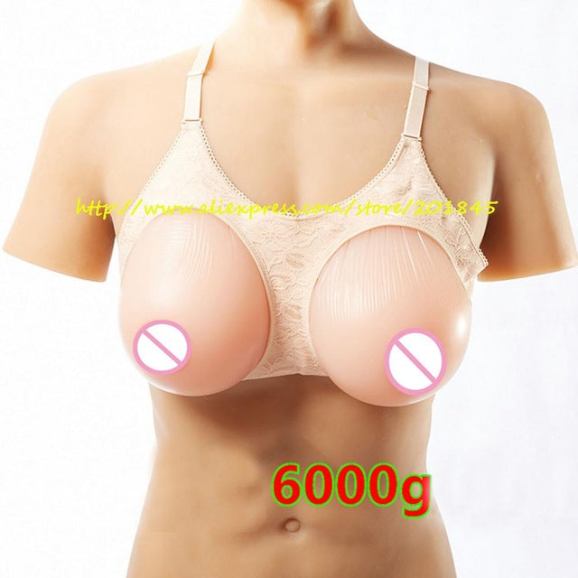 Huge Silicone Breast Form 6000g/Pair Artificial False Chest Prosthesis For Mastectomy Not Adhesive For Crossdresser With Strap - YuppyCollections