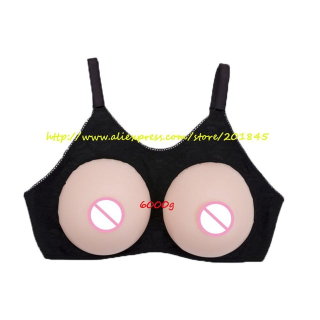 Huge Silicone Breast Form 6000g/Pair Artificial False Chest Prosthesis For Mastectomy Not Adhesive For Crossdresser With Strap - YuppyCollections