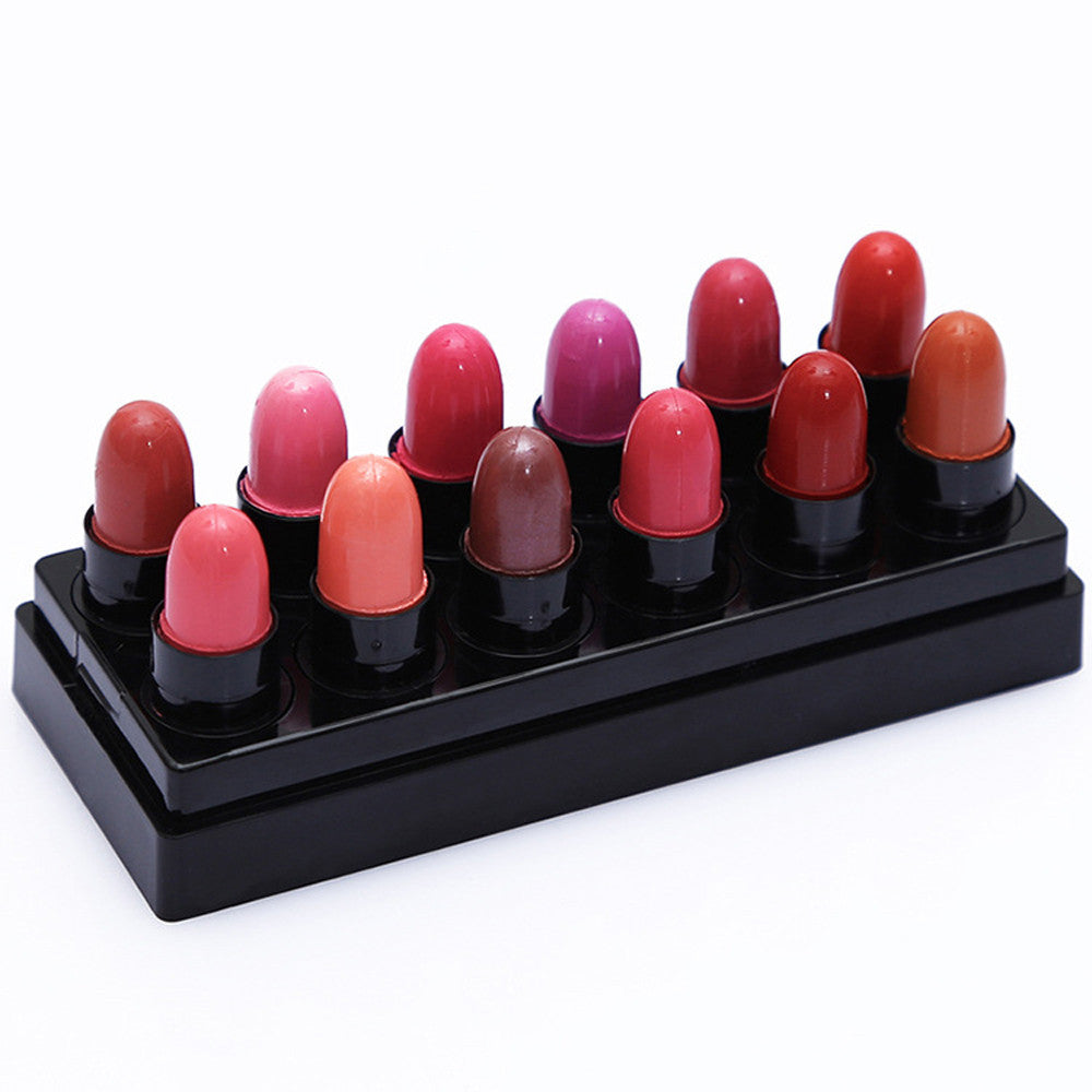 12pcs Waterproof Kiss Proof Lipstick Long Lasting Matte Lipgloss Set - YuppyCollections