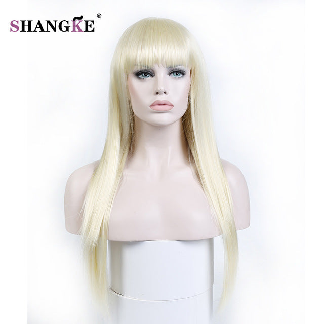 SHANGKE 22'' Long  Hair Wigs For Women Synthetic Wigs For  Women Heat Resistant False Hair Pieces Women Hairstyles - YuppyCollections