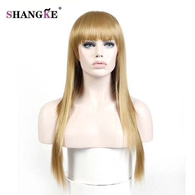 SHANGKE 22'' Long  Hair Wigs For Women Synthetic Wigs For  Women Heat Resistant False Hair Pieces Women Hairstyles - YuppyCollections