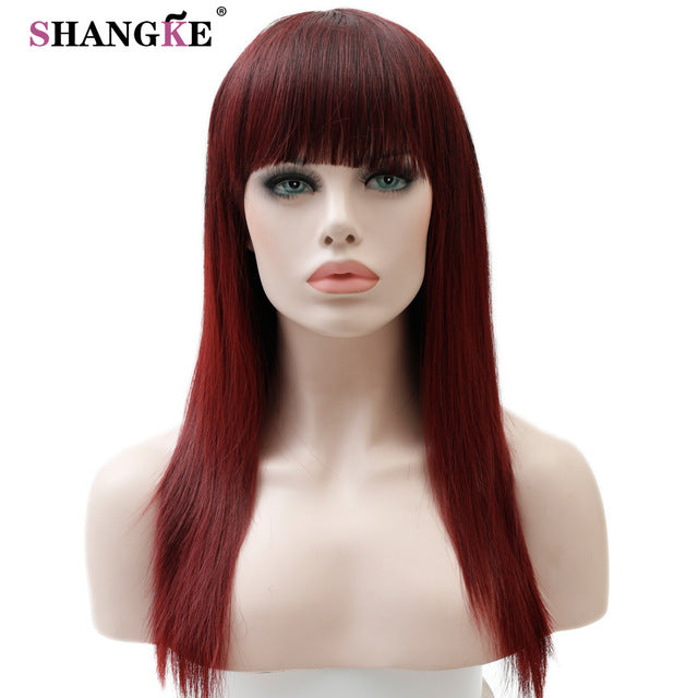 SHANGKE 22'' Long  Hair Wigs For Women Synthetic Wigs For  Women Heat Resistant False Hair Pieces Women Hairstyles - YuppyCollections
