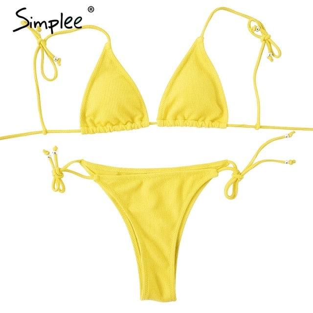 Simplee Push up padded summer beach wear lingerie set - YuppyCollections