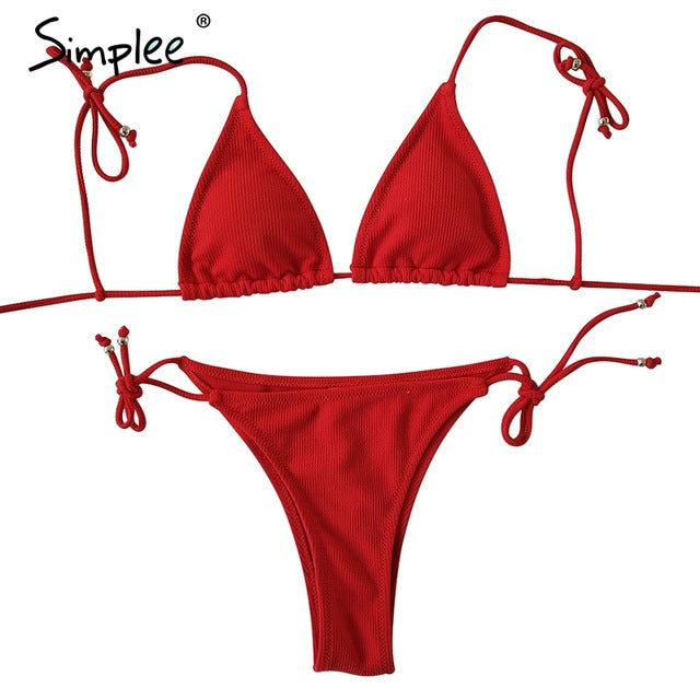 Simplee Push up padded summer beach wear lingerie set - YuppyCollections