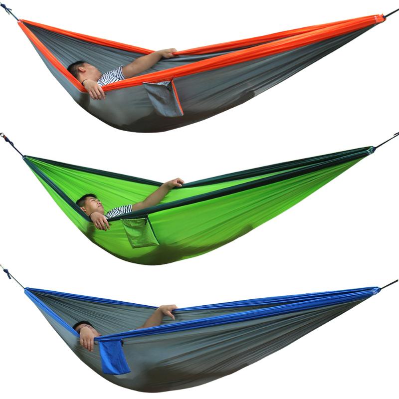 Outdoor Hammock Double Person Camping Survival Garden Hunting Leisure Travel Furniture Parachute Hammocks Sleep Swing - YuppyCollections