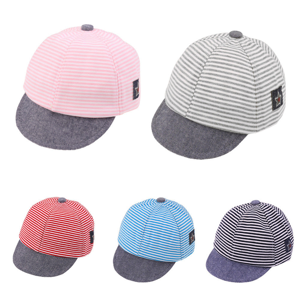 Unisex Kid Hats Girl Boy Cotton Stripe Cartoon Fashion Summer Casual Caps Newborn Baby Sun Baseball Caps Children Accessories - YuppyCollections