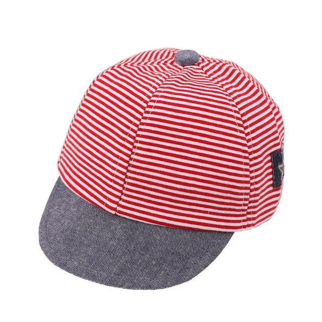 Unisex Kid Hats Girl Boy Cotton Stripe Cartoon Fashion Summer Casual Caps Newborn Baby Sun Baseball Caps Children Accessories - YuppyCollections