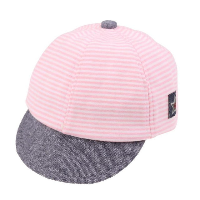 Unisex Kid Hats Girl Boy Cotton Stripe Cartoon Fashion Summer Casual Caps Newborn Baby Sun Baseball Caps Children Accessories - YuppyCollections