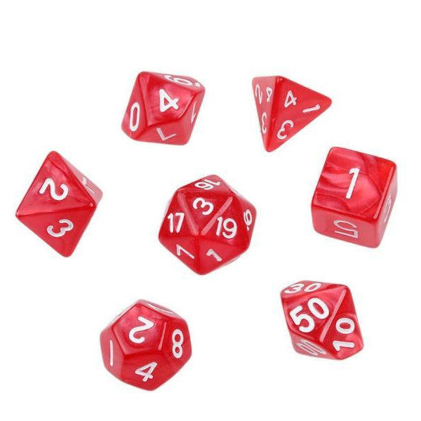 Marble Effect Multi-Sided Dice Set - YuppyCollections