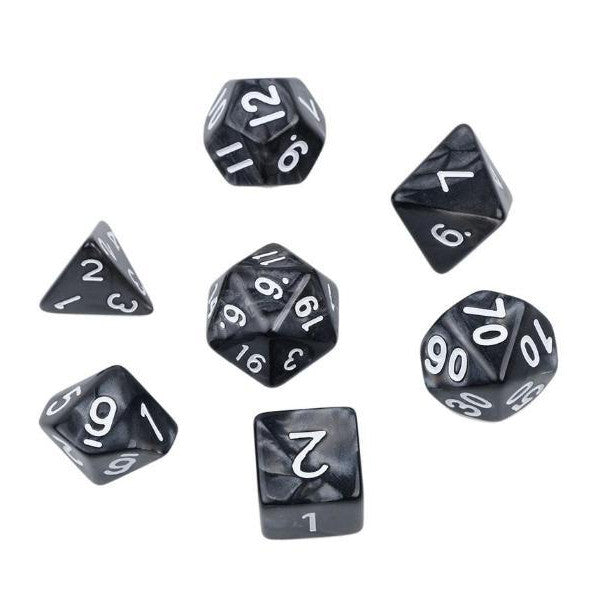 Marble Effect Multi-Sided Dice Set - YuppyCollections