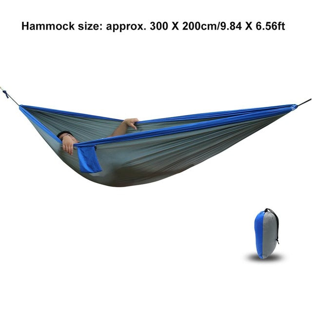 Outdoor Hammock Double Person Camping Survival Garden Hunting Leisure Travel Furniture Parachute Hammocks Sleep Swing - YuppyCollections